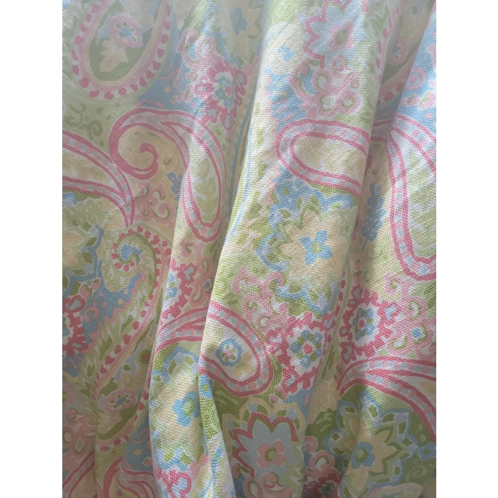 Queen duvet Custom Paisley Heavy fabric Pink green blue FIRM PRICE